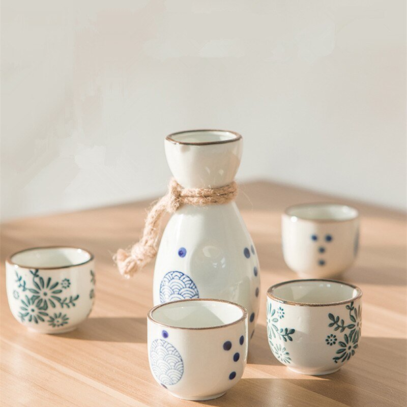 Vintage Look Japanese Sake Set - High Street Cottage