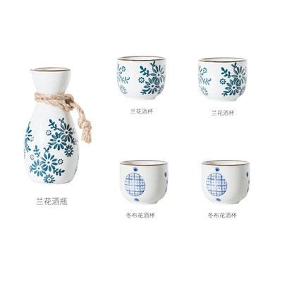 Vintage Look Japanese Sake Set - High Street Cottage