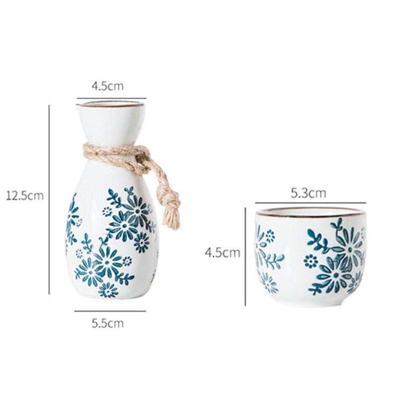 Vintage Look Japanese Sake Set - High Street Cottage