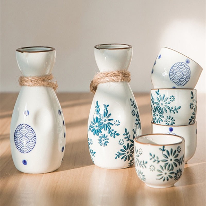 Vintage Look Japanese Sake Set - High Street Cottage