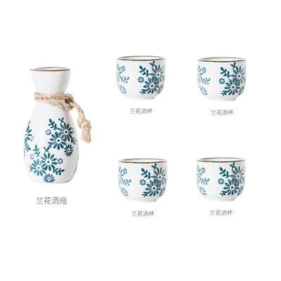 Vintage Look Japanese Sake Set - High Street Cottage