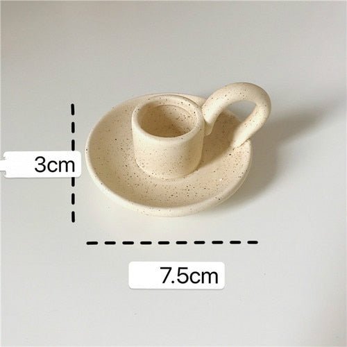 Vintage Style Ceramic Candle Holder - High Street Cottage