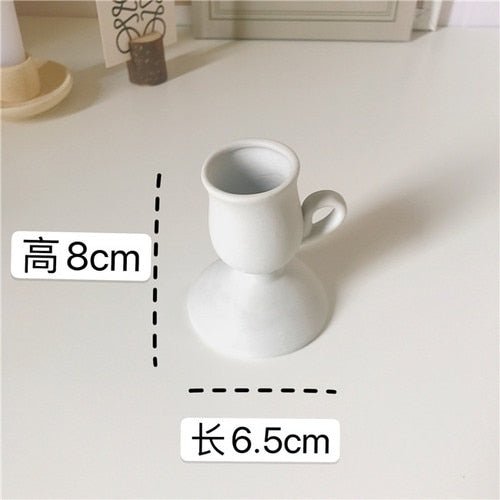 Vintage Style Ceramic Candle Holder - High Street Cottage