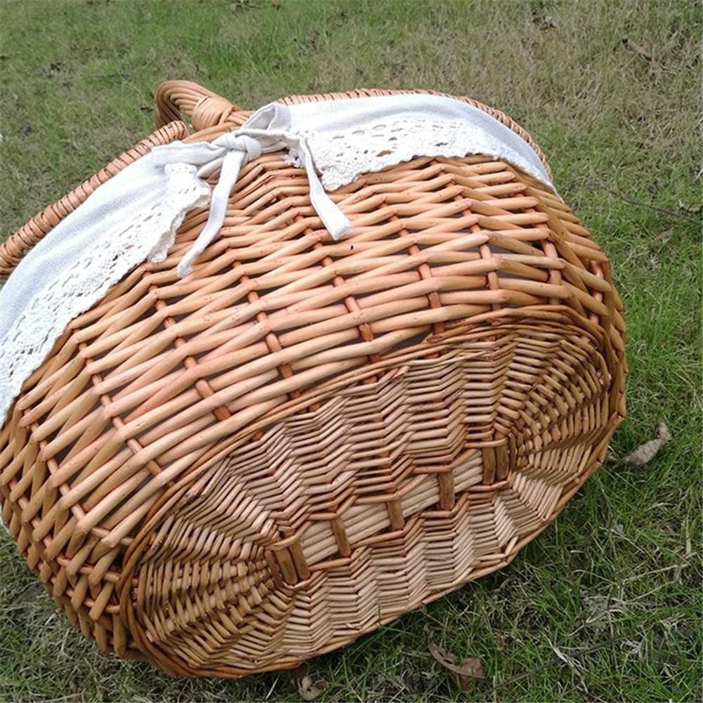 Vintage Style Wicker Picnic Basket - High Street Cottage