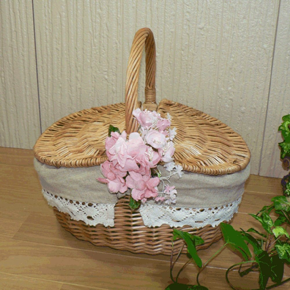 Vintage Style Wicker Picnic Basket - High Street Cottage