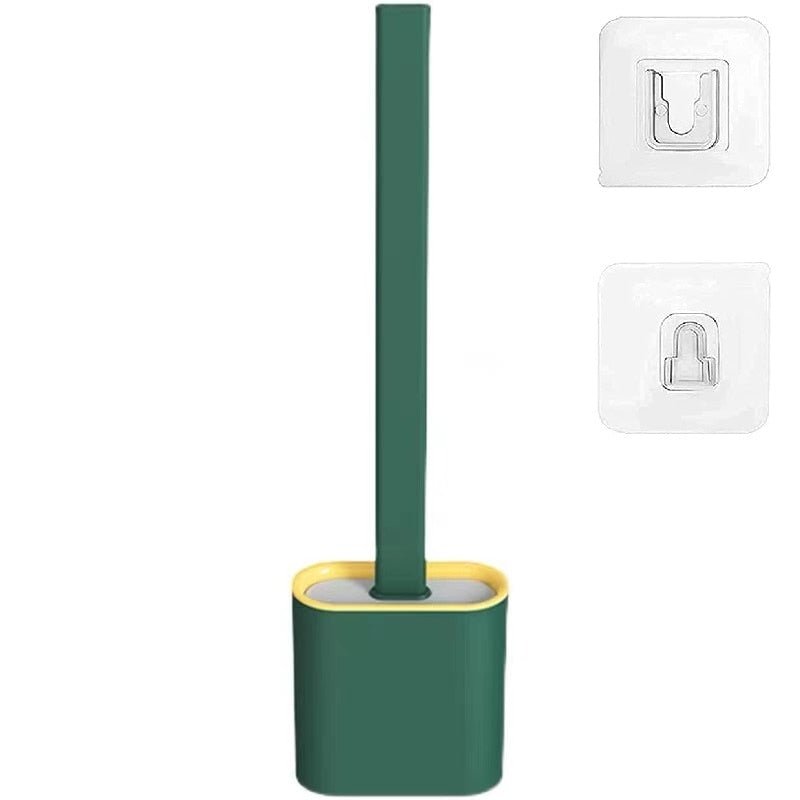 Wall-Mounted Silicone Toilet Brush and Holder Set - High Street Cottage
