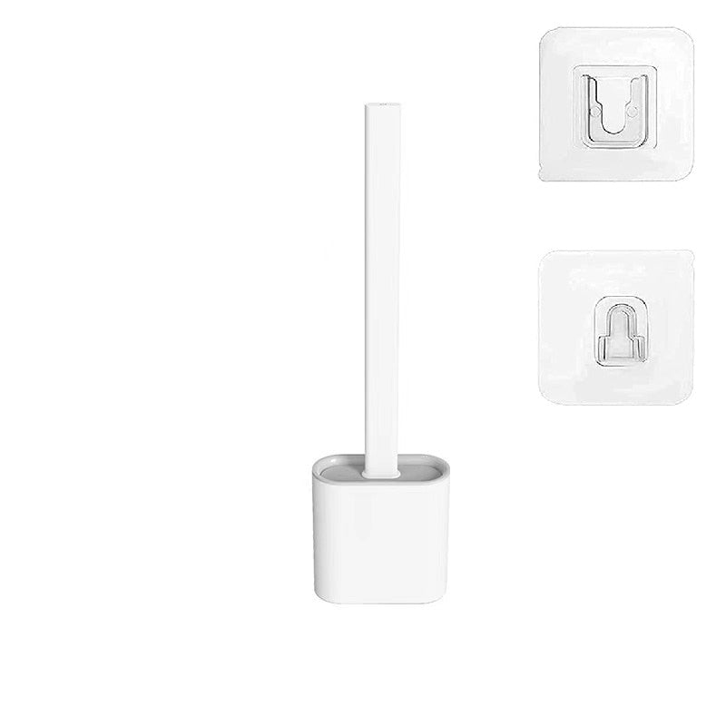 Wall-Mounted Silicone Toilet Brush and Holder Set - High Street Cottage