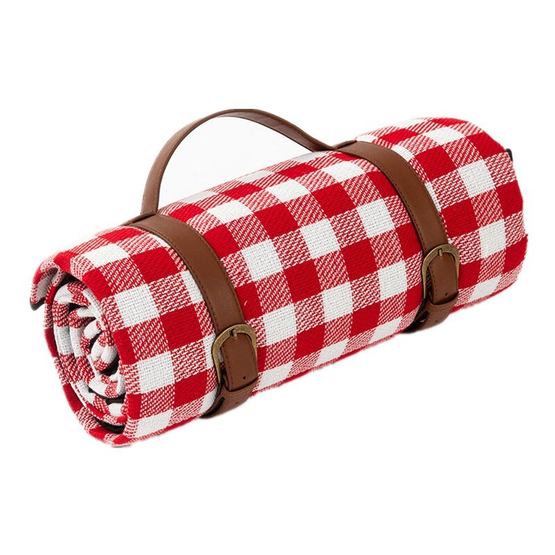 Waterproof Beach/Picnic Blanket with Leather Strap - High Street Cottage