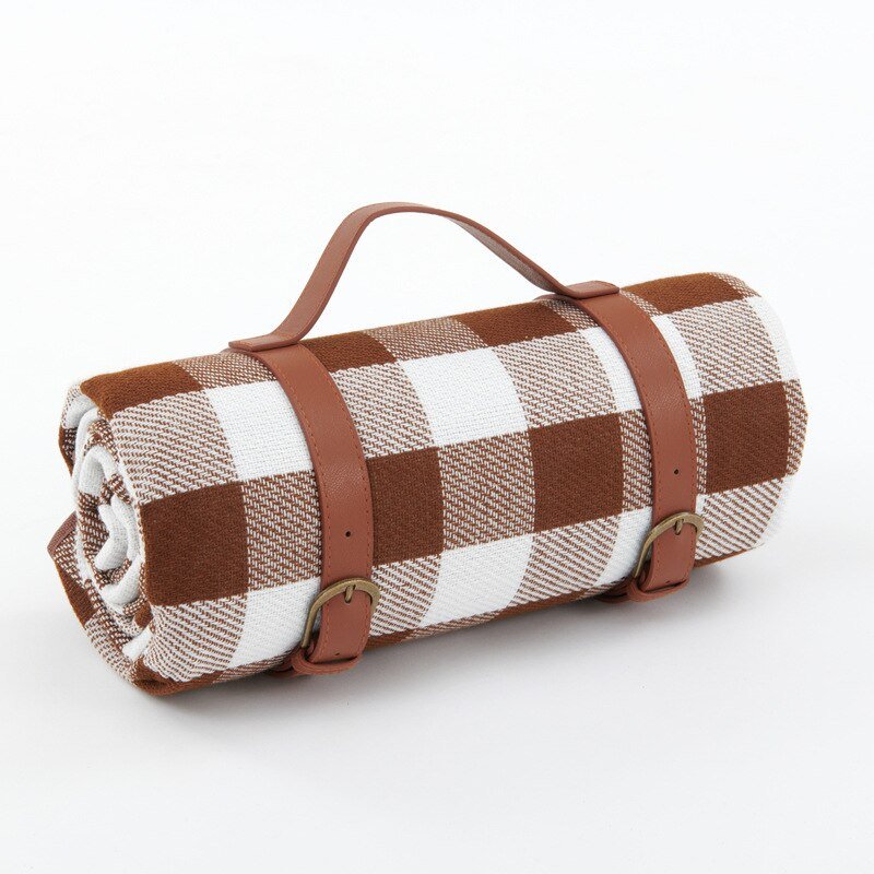 Waterproof Beach/Picnic Blanket with Leather Strap - High Street Cottage