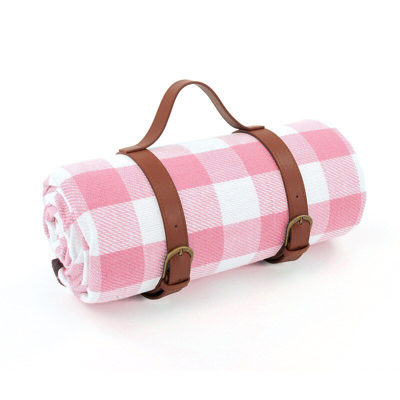 Waterproof Beach/Picnic Blanket with Leather Strap - High Street Cottage