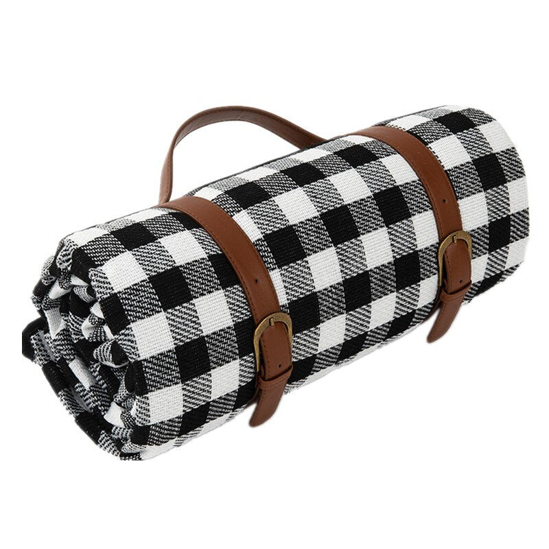 Waterproof Beach/Picnic Blanket with Leather Strap - High Street Cottage