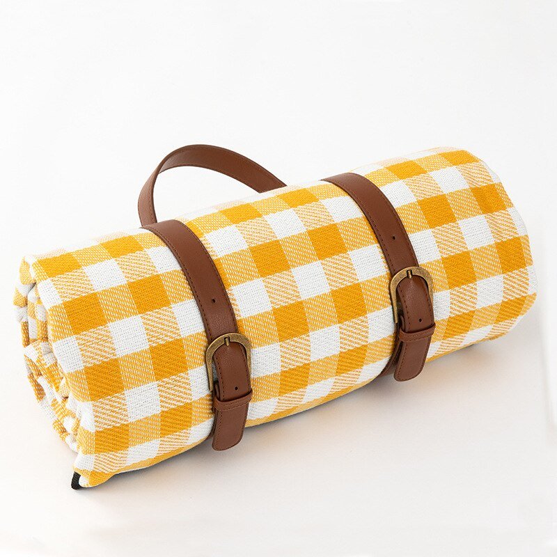 Waterproof Beach/Picnic Blanket with Leather Strap - High Street Cottage