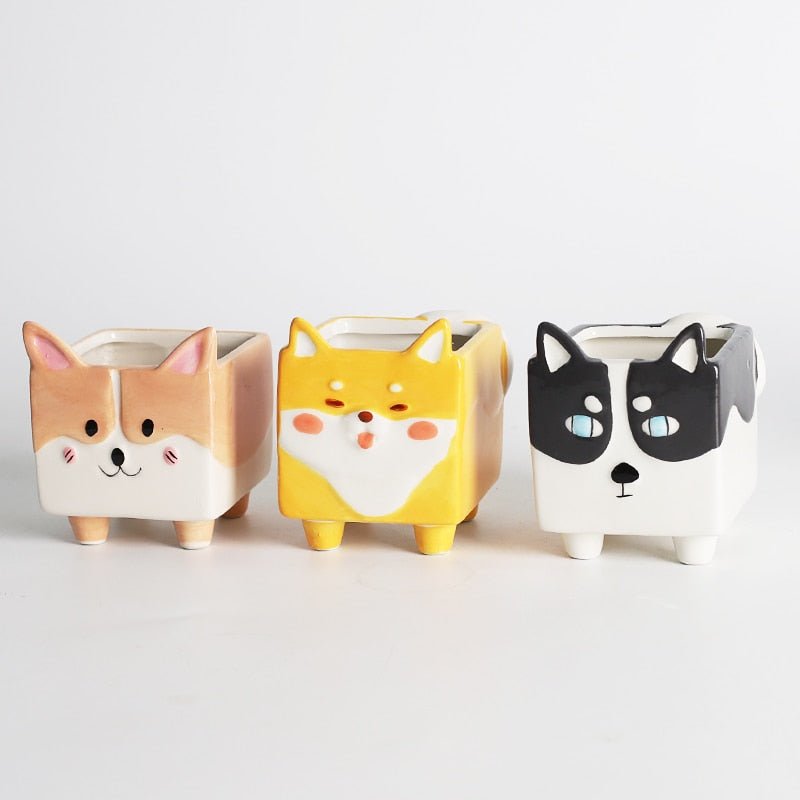 Whimsical Animal Ceramic Pots - High Street Cottage