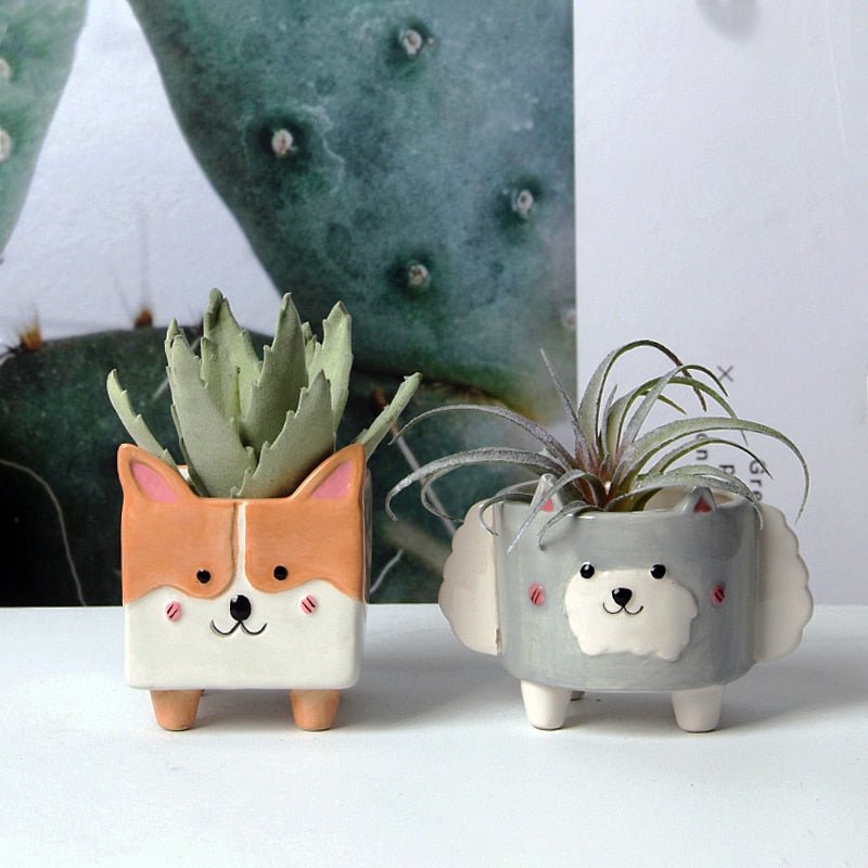 Whimsical Animal Ceramic Pots - High Street Cottage