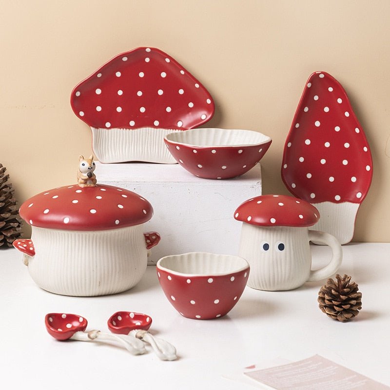 Whimsical Woodland Mushroom Tableware - High Street Cottage