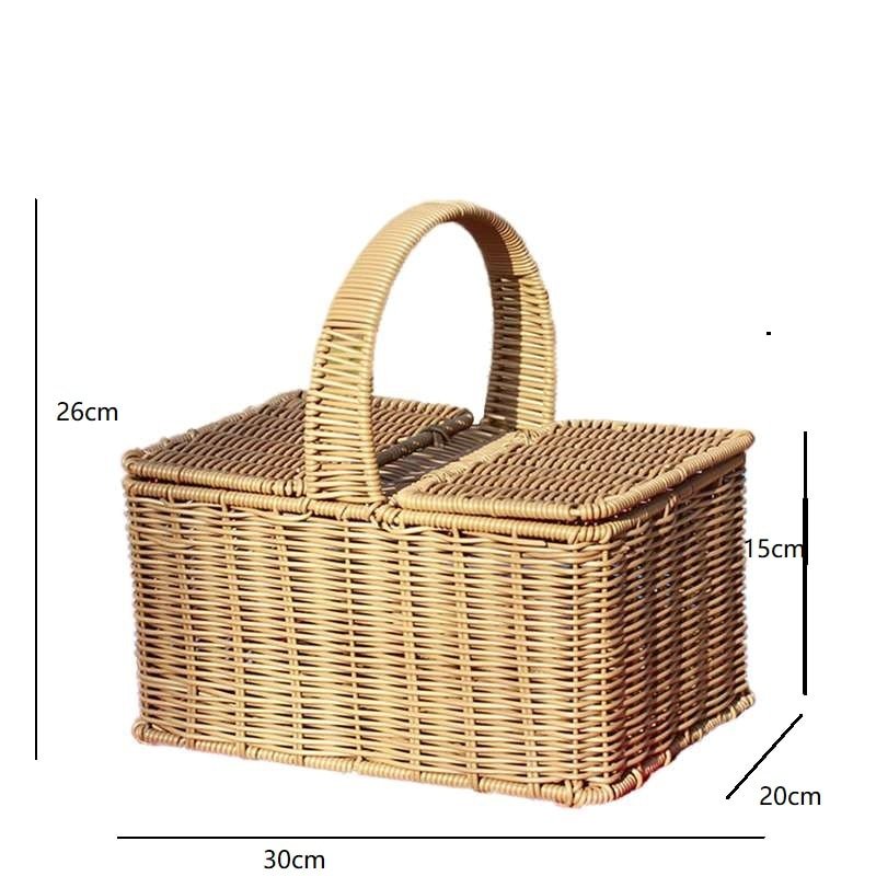 Woven Wicker Picnic Baskets - High Street Cottage