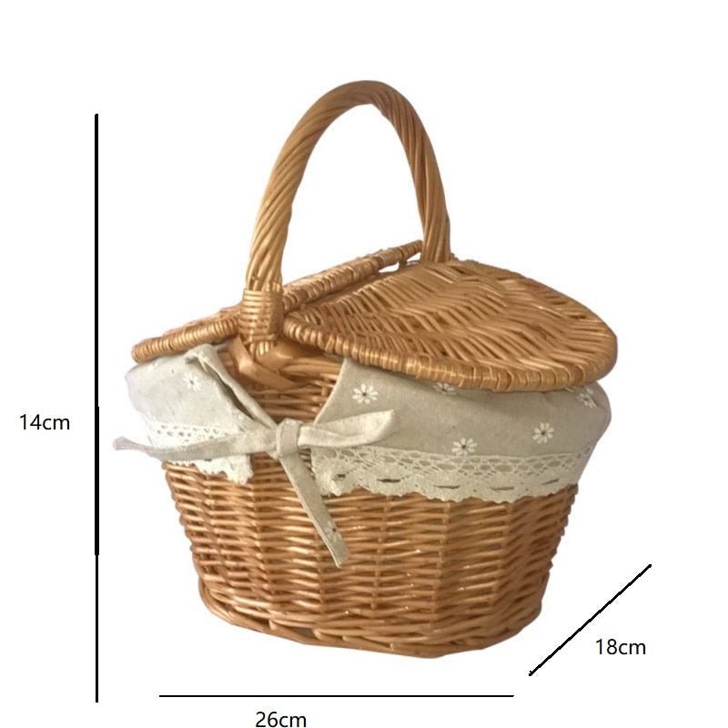 Woven Wicker Picnic Baskets - High Street Cottage