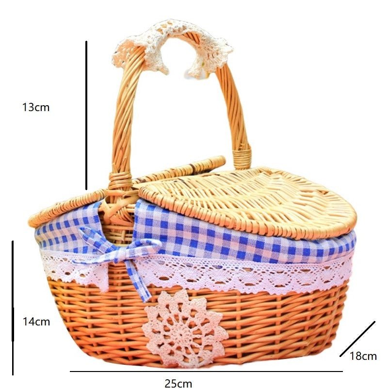 Woven Wicker Picnic Baskets - High Street Cottage