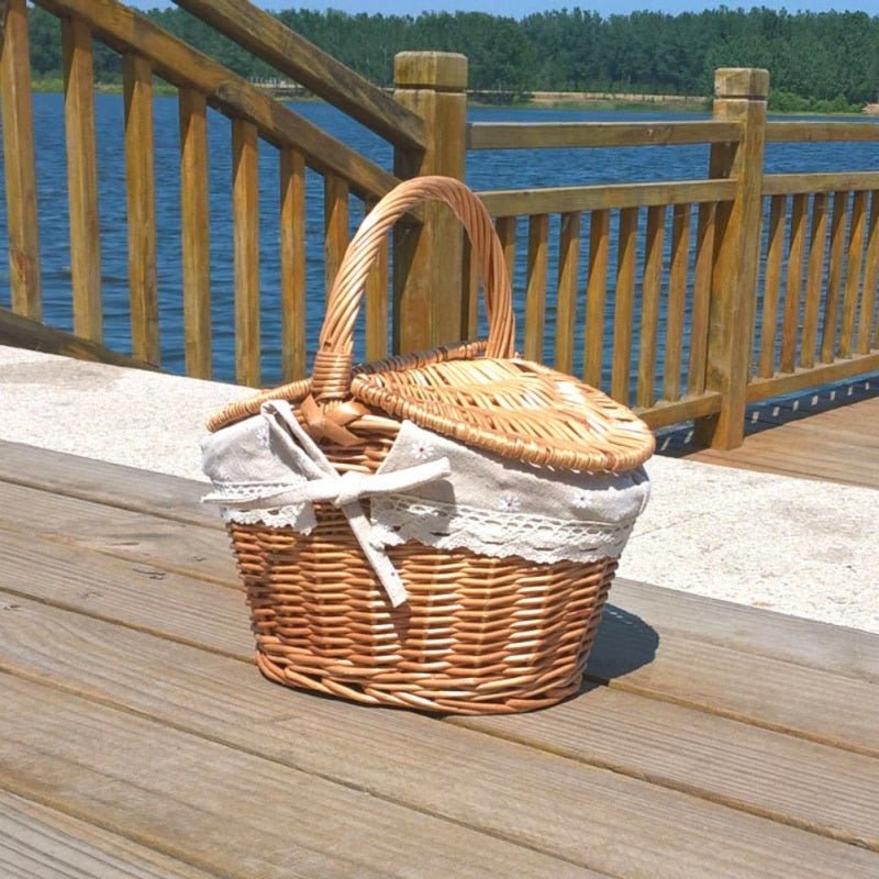 Woven Wicker Picnic Baskets - High Street Cottage