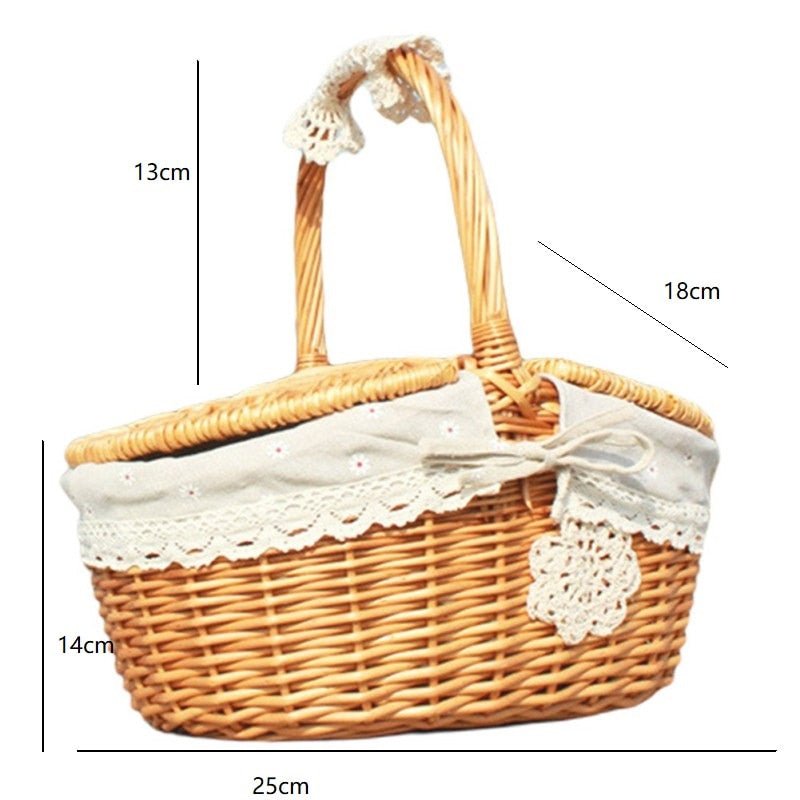 Woven Wicker Picnic Baskets - High Street Cottage