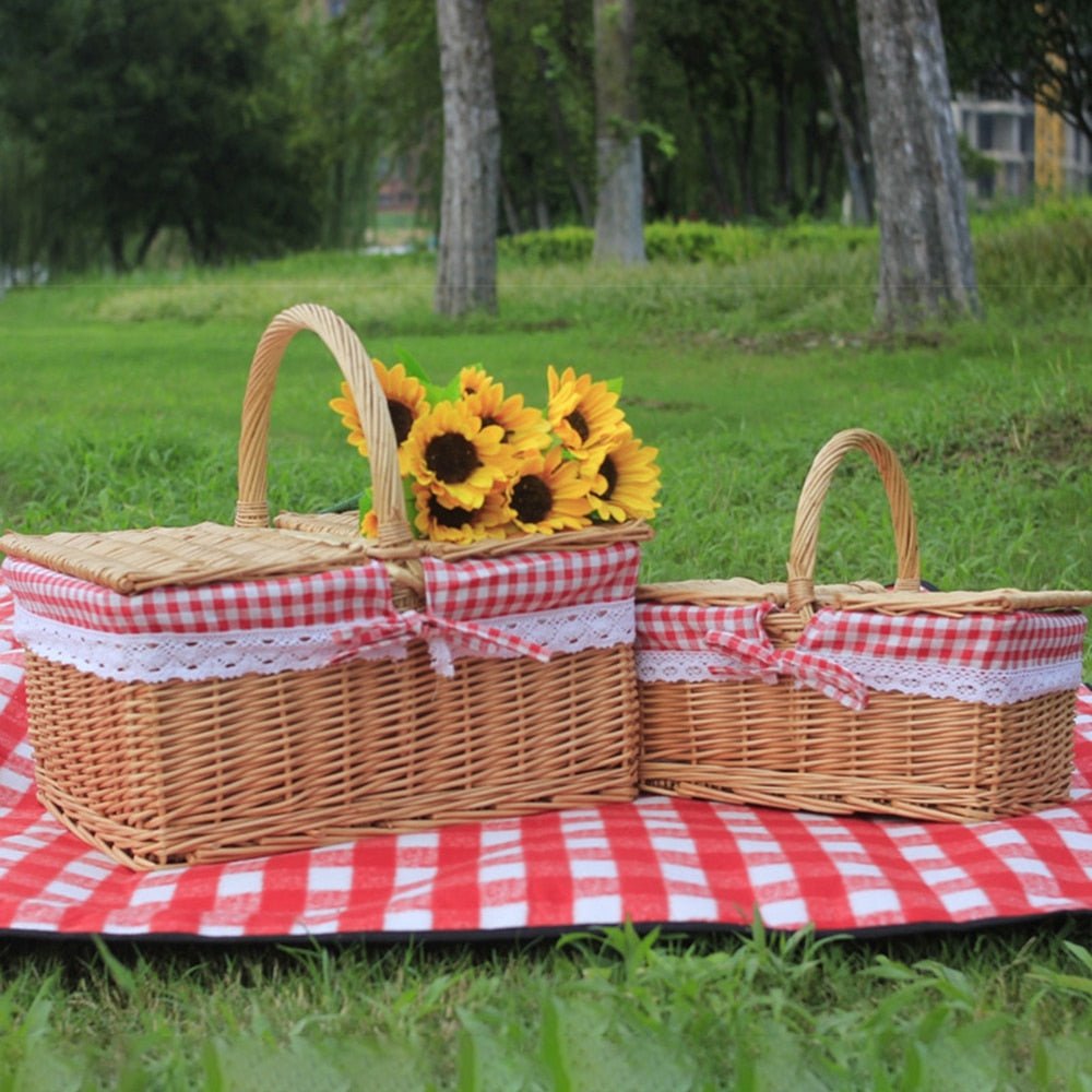 Woven Wicker Picnic Baskets - High Street Cottage