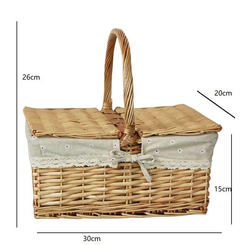 Woven Wicker Picnic Baskets - High Street Cottage