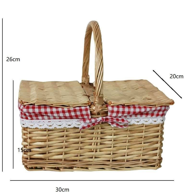 Woven Wicker Picnic Baskets - High Street Cottage