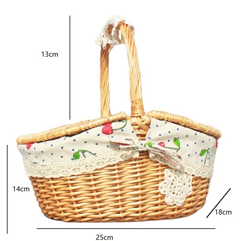 Woven Wicker Picnic Baskets - High Street Cottage