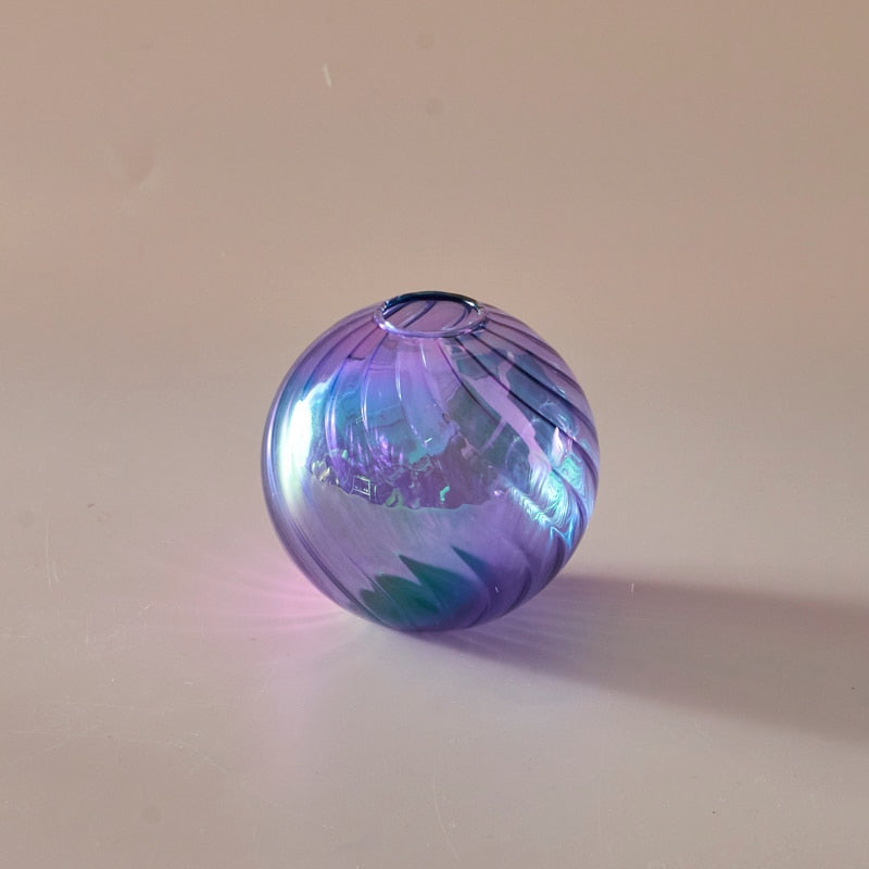 Iridescent Ball Bud Vases