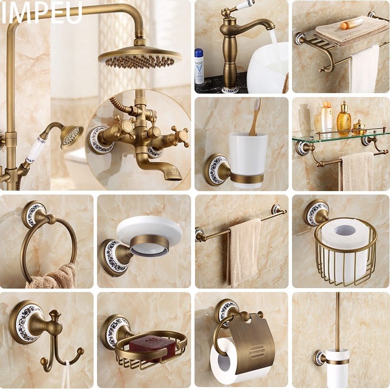 Antique Brass/Copper Bathroom Hardware & Accessories - High Street Cottage