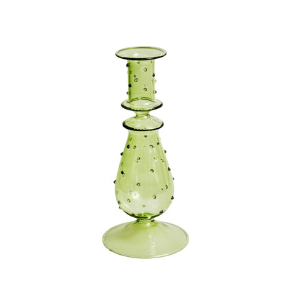 Artistic Glass Colored Taper Candle Holders - High Street Cottage