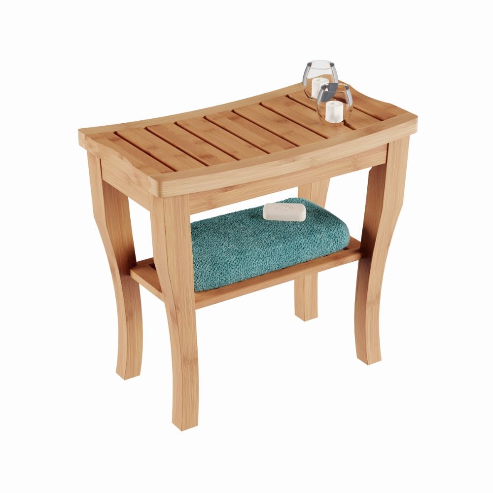 Bamboo Shower Bench - High Street Cottage