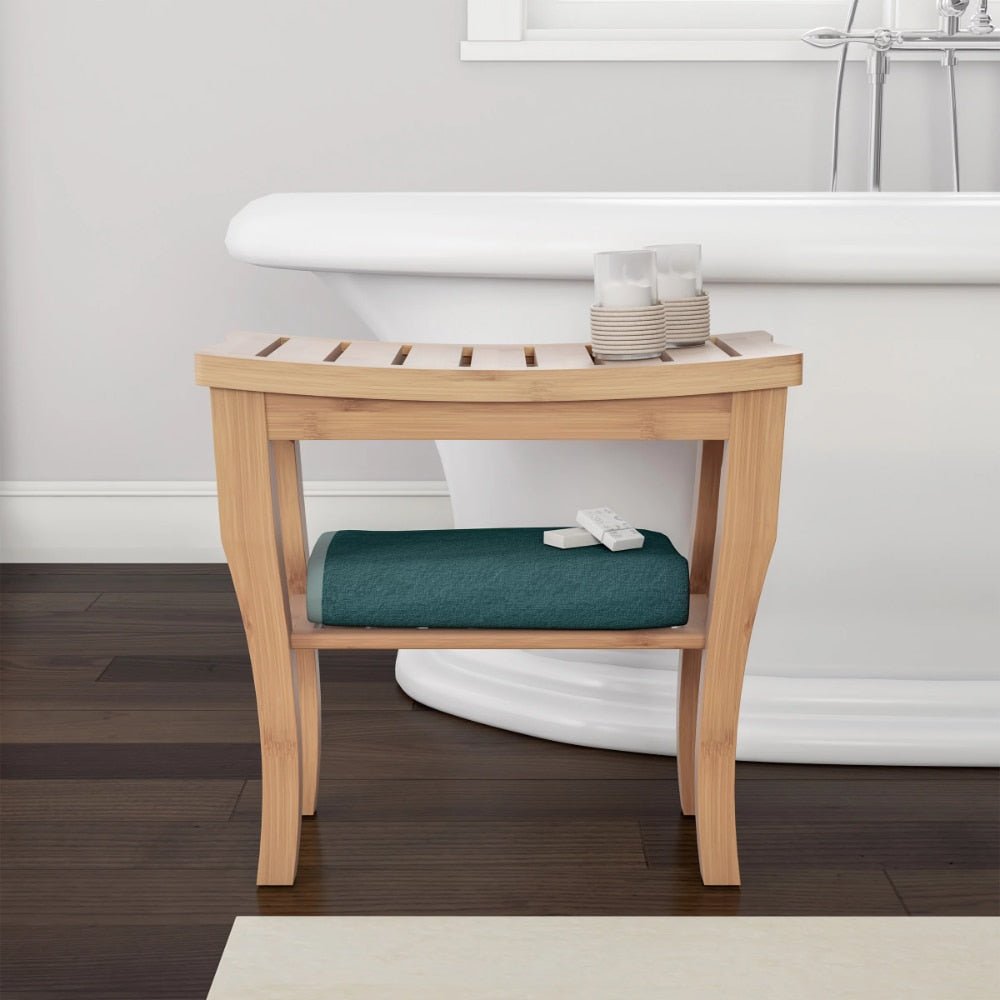 Bamboo Shower Bench - High Street Cottage