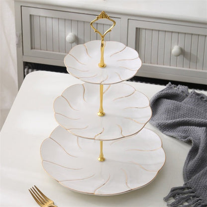 Bone China Tiered Sandwich & Teacake Display Tray - High Street Cottage