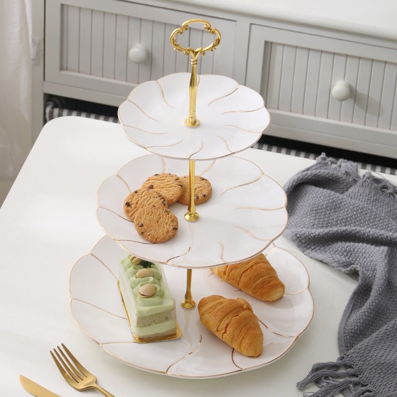 Bone China Tiered Sandwich & Teacake Display Tray - High Street Cottage