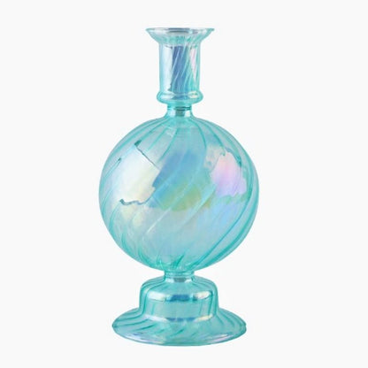 Bright Iridescent Glass Taper Candle Holders - High Street Cottage