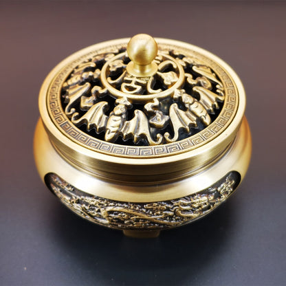 Carved Brass Incense Burner - High Street Cottage