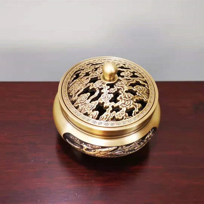 Carved Brass Incense Burner - High Street Cottage