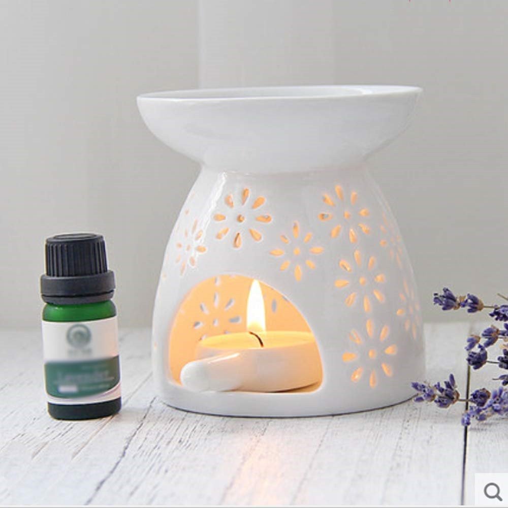 Ceramic Tea Light Oil Burner - High Street Cottage