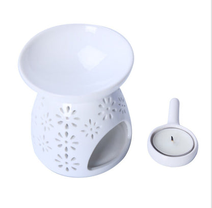 Ceramic Tea Light Oil Burner - High Street Cottage