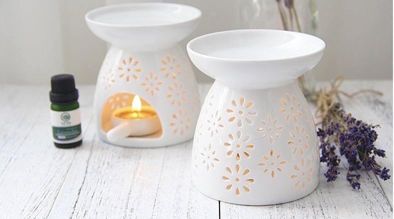 Ceramic Tea Light Oil Burner - High Street Cottage