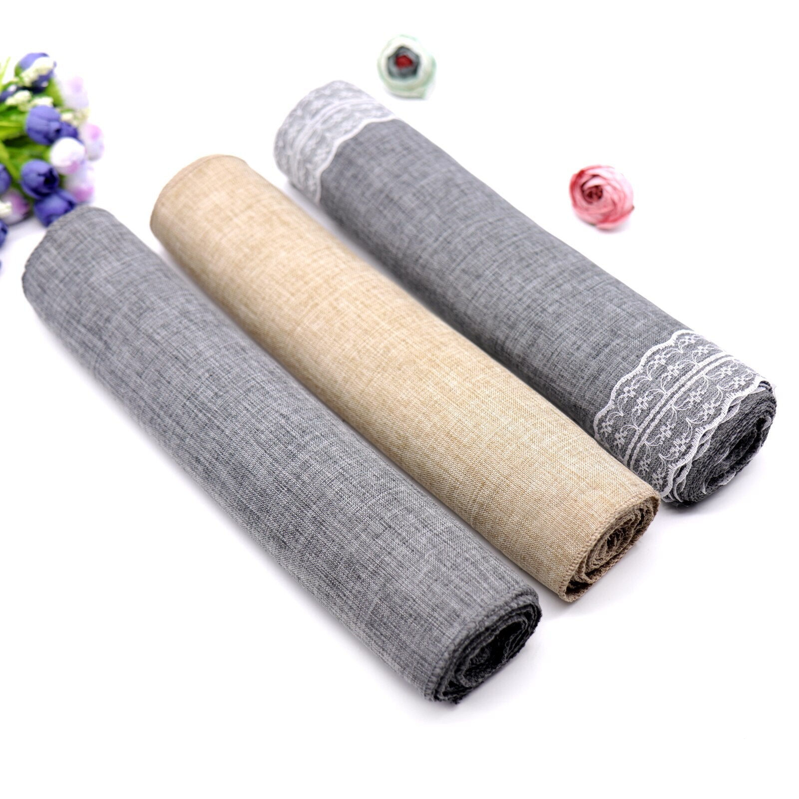 Classic Burlap Table Runner in Brown or Gray - High Street Cottage