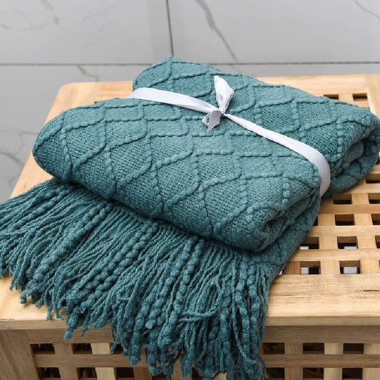 Colorful, Soft Knitted Throw Blankets - High Street Cottage