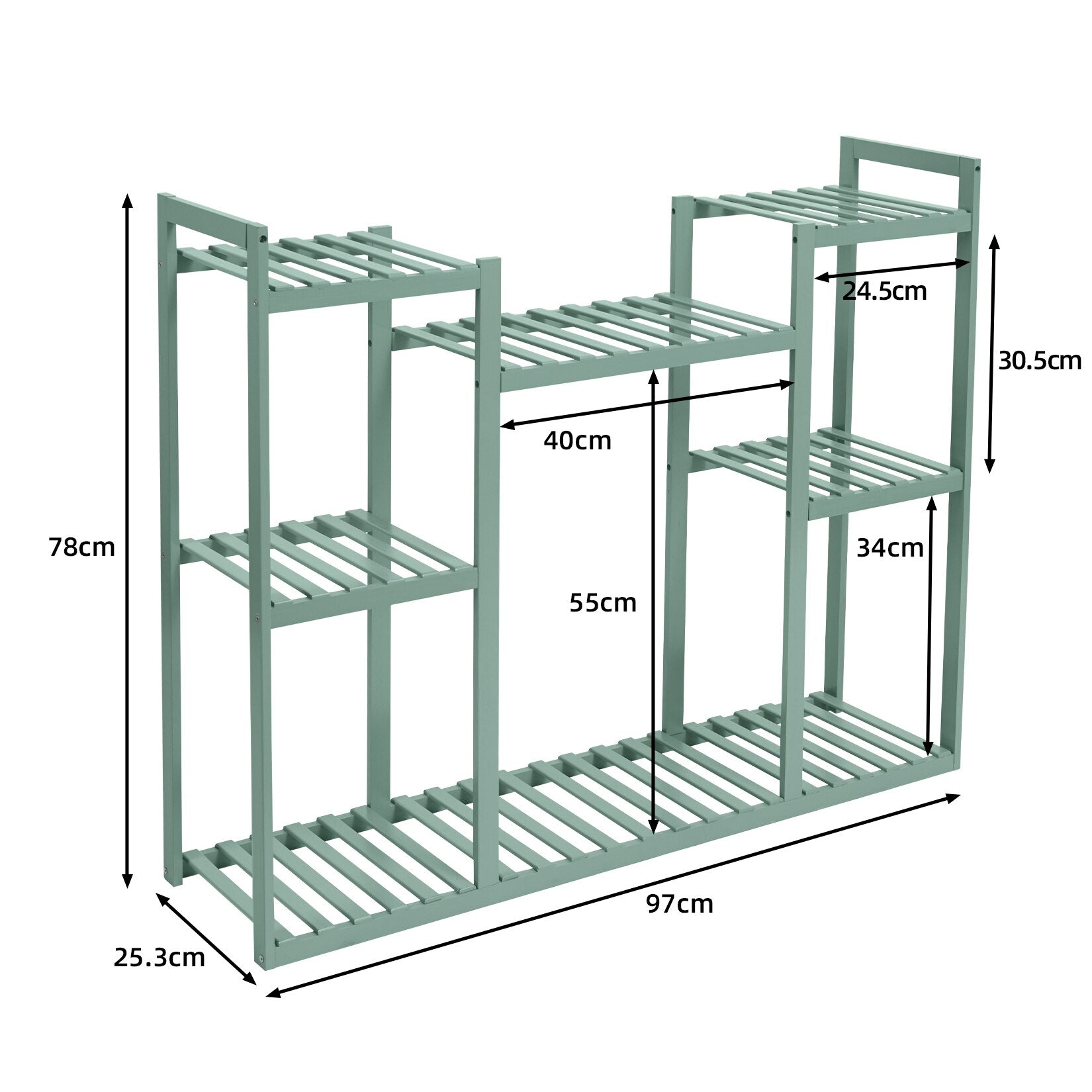 Cottage Blue Bamboo Plant Stand - High Street Cottage