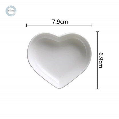 Cute Heart Shaped Snack or Trinket Dish - 4 Piece Set - High Street Cottage