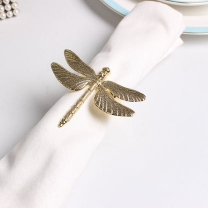 Dragonfly Napkin Rings - gold or silver - High Street Cottage