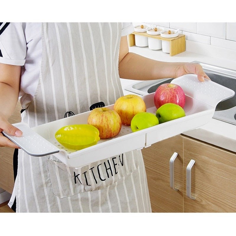 Extendable Bathtub Caddy in Black or White - High Street Cottage