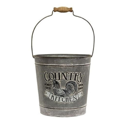 Galvanized Metal Bucket - High Street Cottage