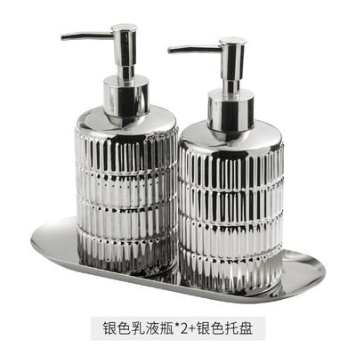 Gold or Silver Stainless Steel Dispensers - Choice of 1 or 3 pieces - High Street Cottage