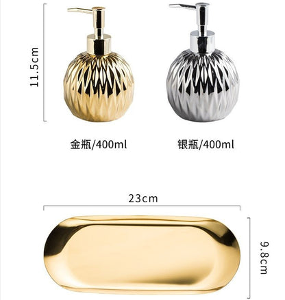 Gold or Silver Stainless Steel Dispensers - Choice of 1 or 3 pieces - High Street Cottage